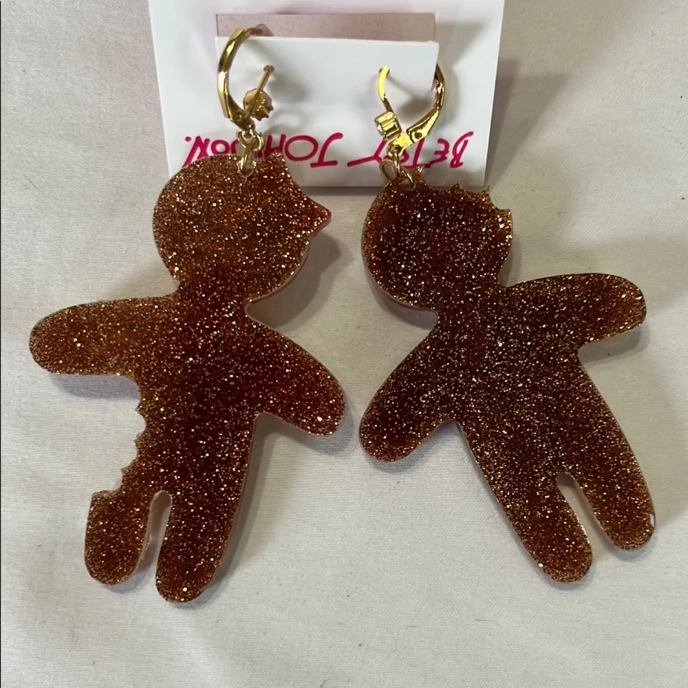 Betsey Johnson Gingerbread Earrings NWT